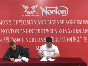 英國NORTON將替中國宗申設計650cc引擎
